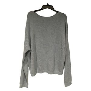 Women's Long Sleeve Crewneck Crochet Knit Pullover Sweater